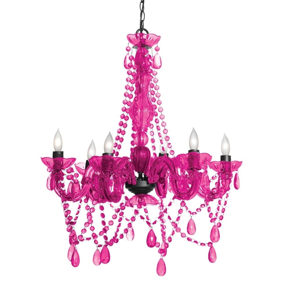 Popular Turquoise And Pink Chandeliers Regarding Chandeliers Design : Marvelous Chandelier Pink Crystals Crystal (View 5 of 20)