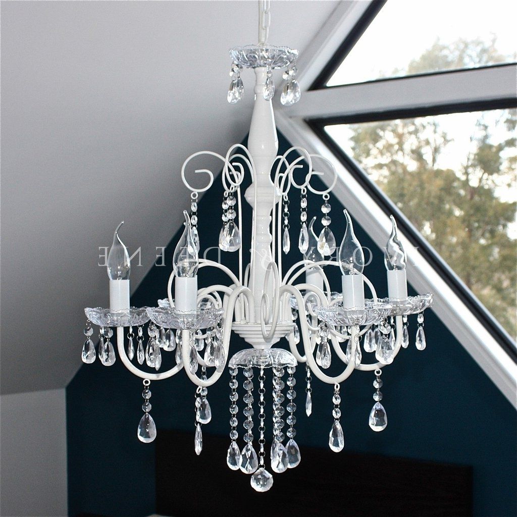 Popular White And Crystal Chandeliers In White Chandeliers With Crystals – Chandelier Designs (View 16 of 20)