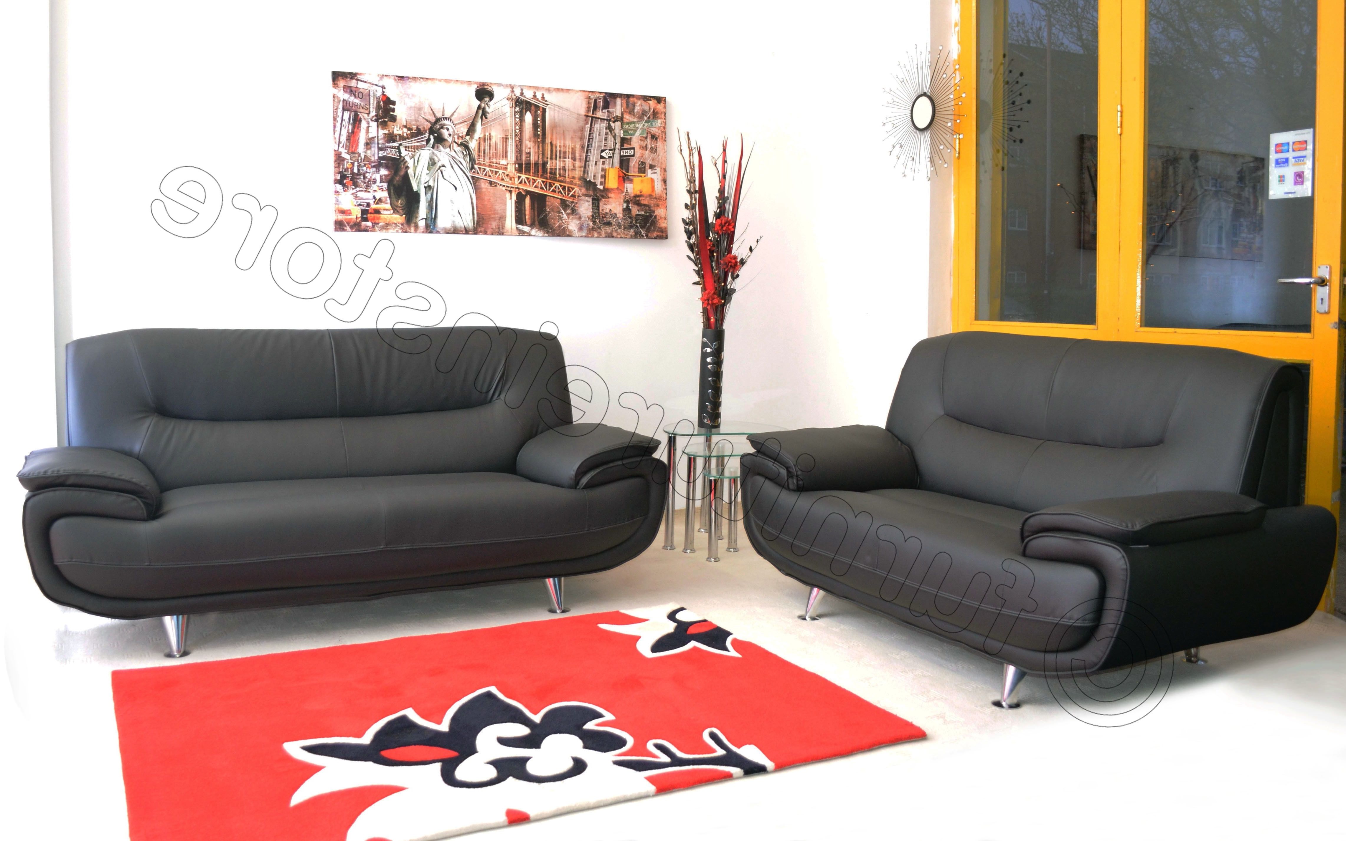 Preferred Passero 3+2 Seater Sofa In Black With Regard To Black 2 Seater Sofas (View 20 of 20)