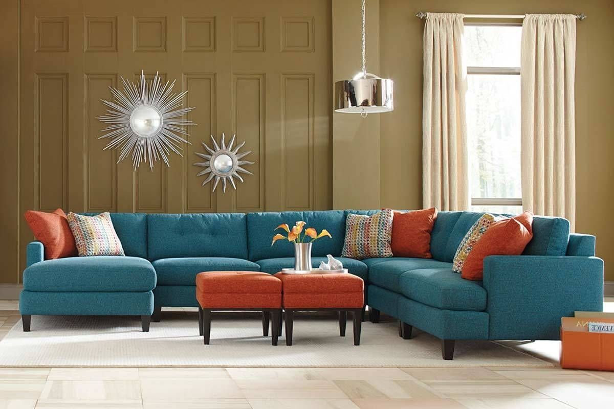 Preferred Teal Color Custom Sectional Sofa, Made In The Usa Los Angeles Inside Customizable Sectional Sofas (View 3 of 20)