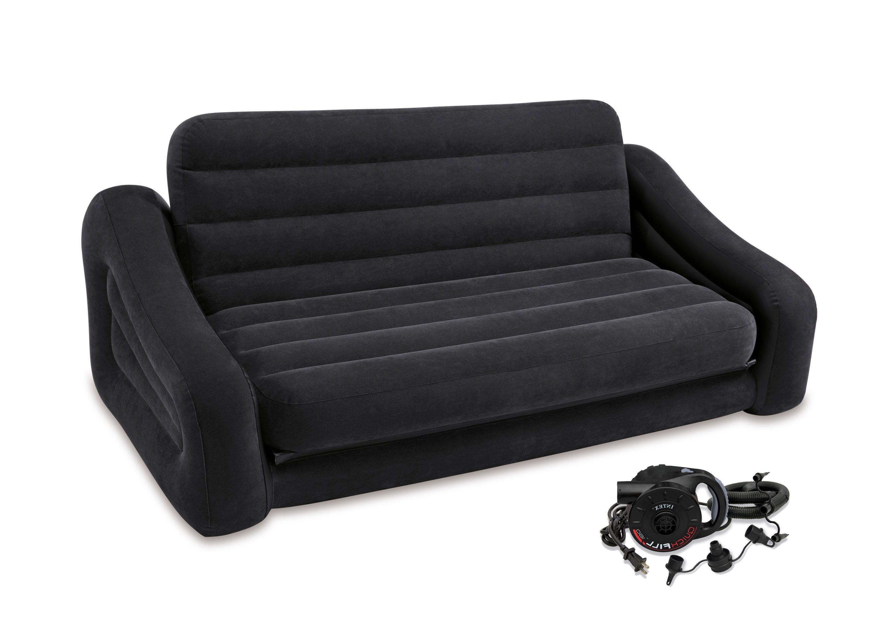 Pull Out Sofa Chairs With Regard To Preferred Intex Inflatable Pull Out Sofa & Queen Bed Mattress Sleeper W/ Ac (View 10 of 20)