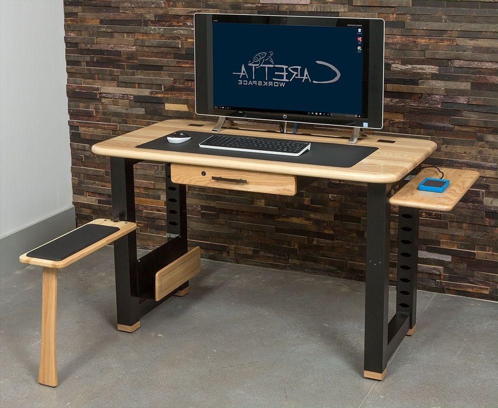 Quality Computer Desks For Popular Loft Computer Desk, Ash – Caretta Workspace (View 3 of 20)