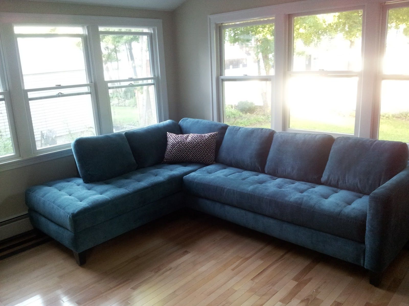 Quincy Il Sectional Sofas For Current Furniture : Distressed Tufted Leather Sofa Living Spaces Belleview (View 9 of 20)