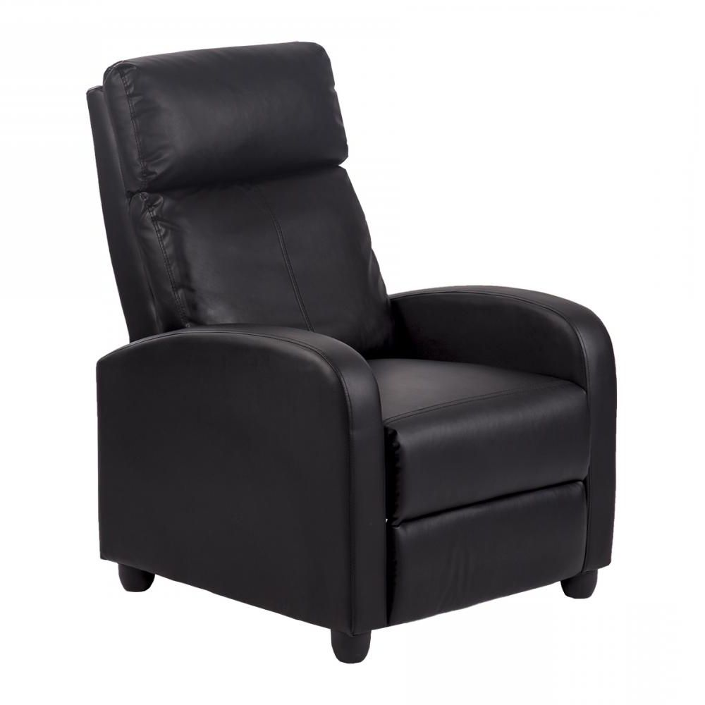 Recliner Chair Modern Leather Chaise Couch Single Accent Recliner Regarding Popular Single Sofa Chairs (View 6 of 20)