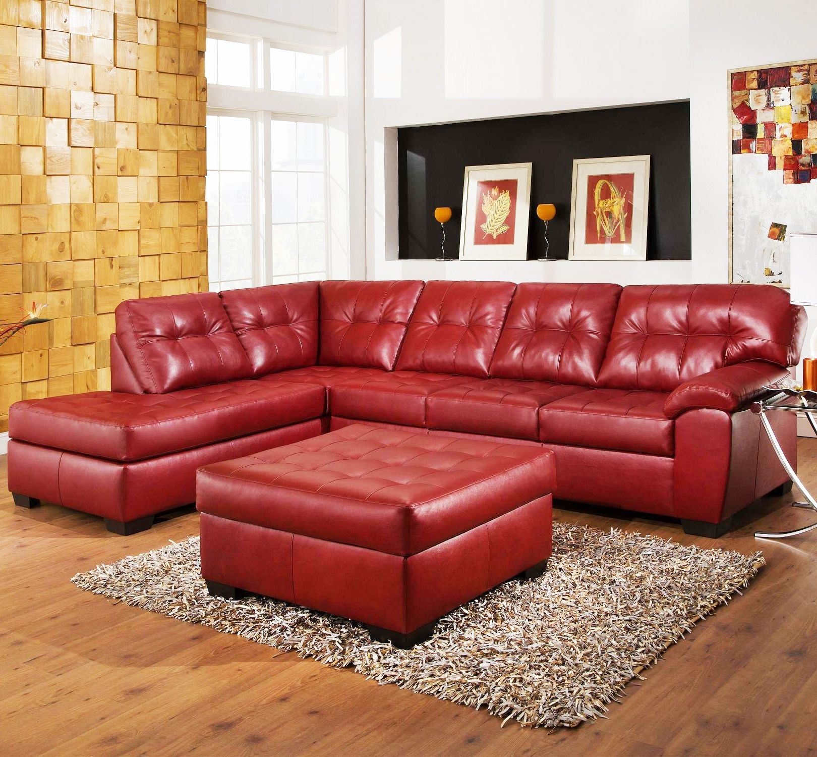 Red Faux Leather Sectionals Pertaining To Well Known Sofas : Sectional Couch Small Sectional Couch Red Sectional Couch (View 1 of 20)