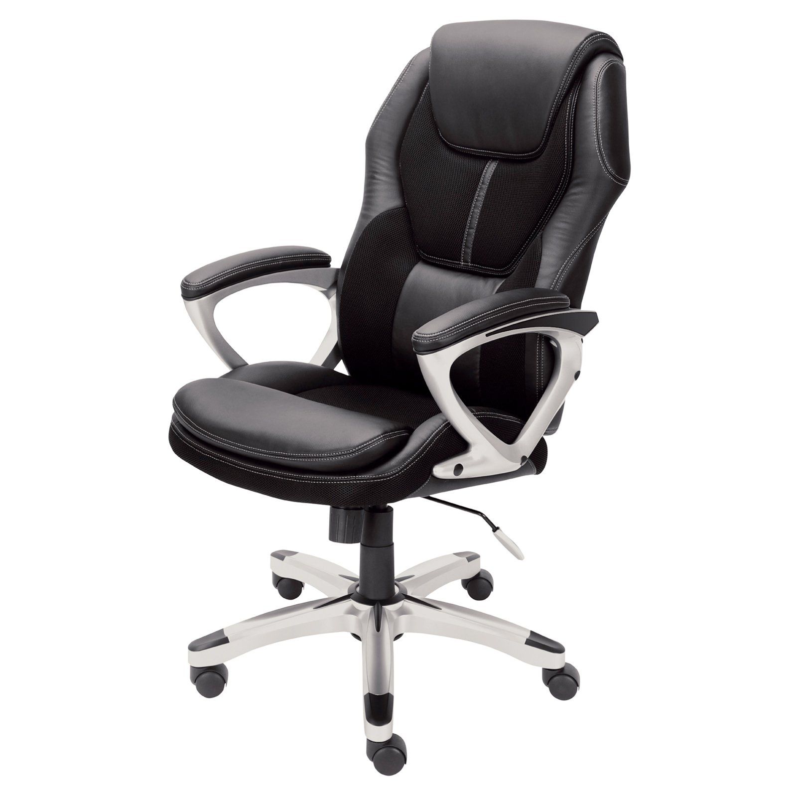 Serta Executive Office Chair, Puresoft Faux Leather With Mesh Pertaining To Well Known Premium Executive Office Chairs (View 13 of 20)