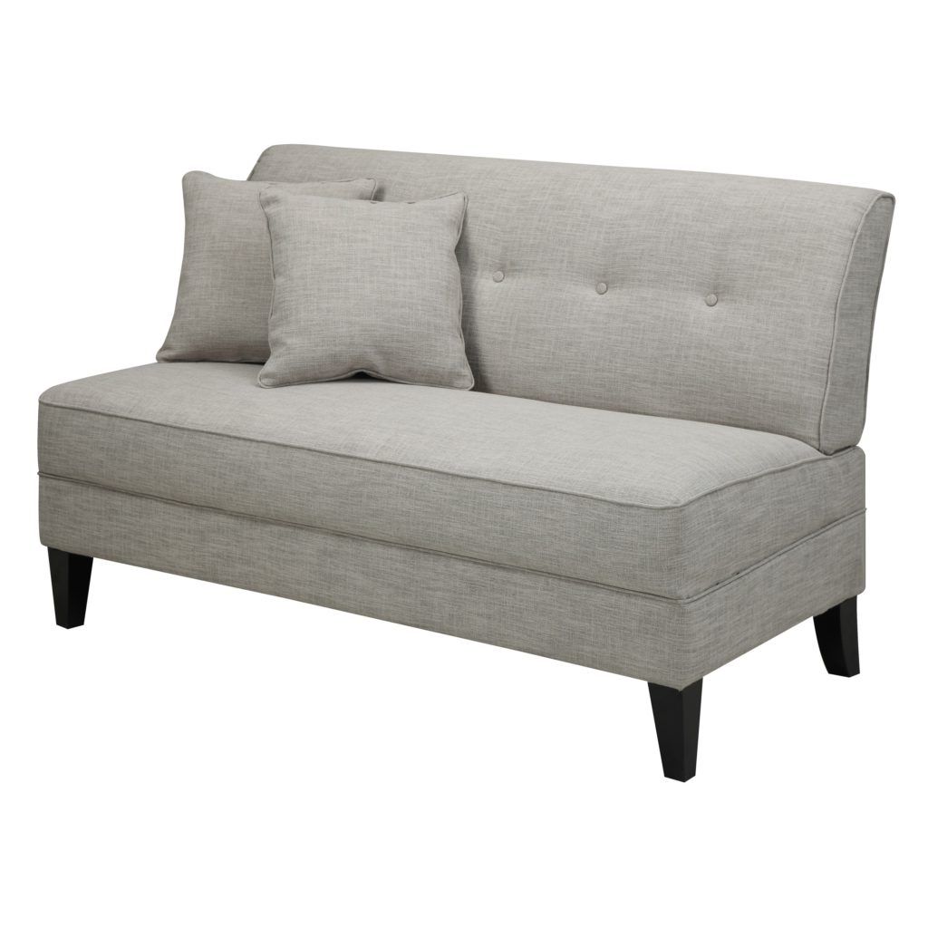 Small Armless Sofas Pertaining To 2018 Armless Loveseats For Small Spaces (View 2 of 20)