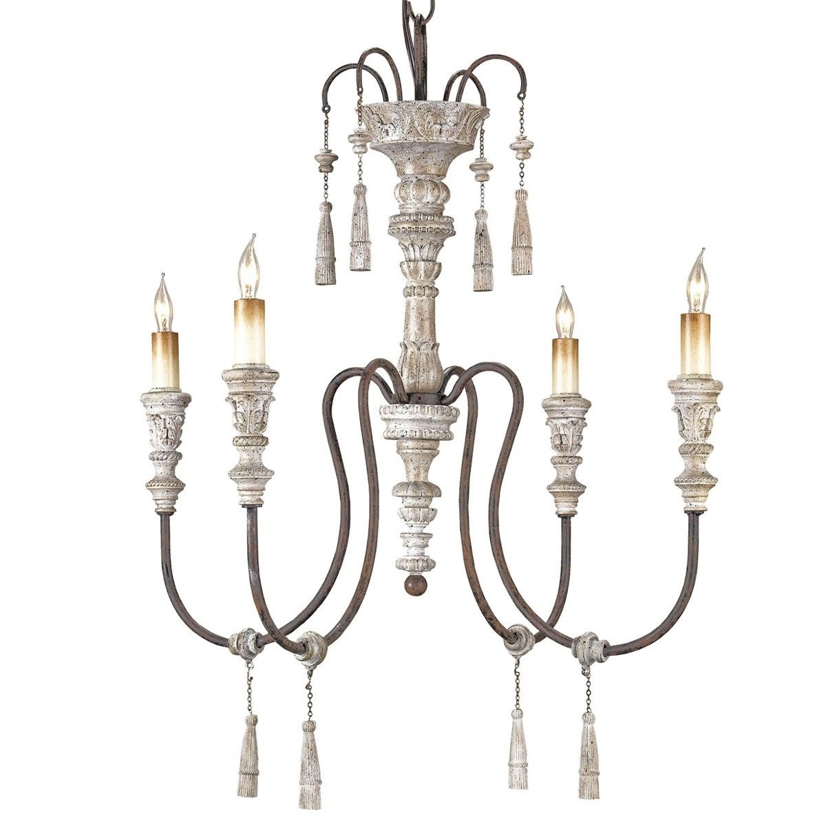 Small French Shabby Chic And Iron Chandelier In Well Known Small Shabby Chic Chandelier (View 13 of 20)