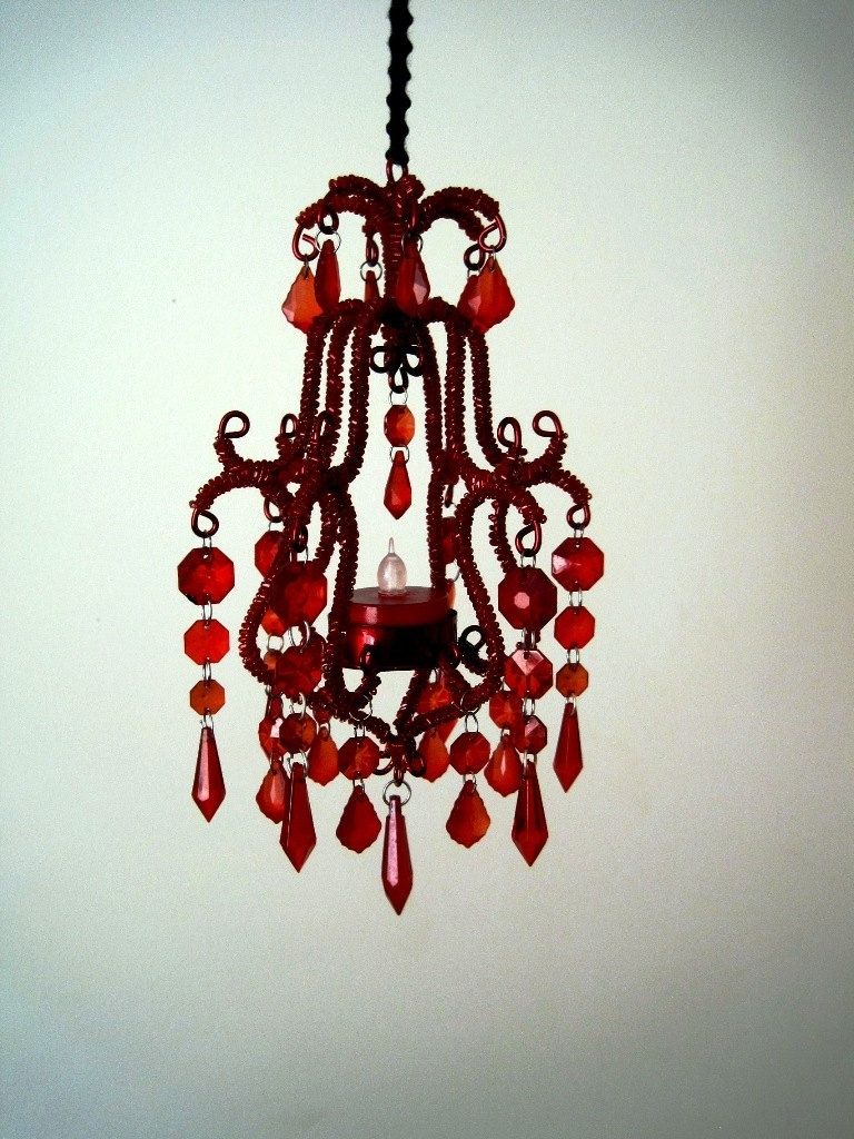 Featured Photo of 20 Photos Small Red Chandelier