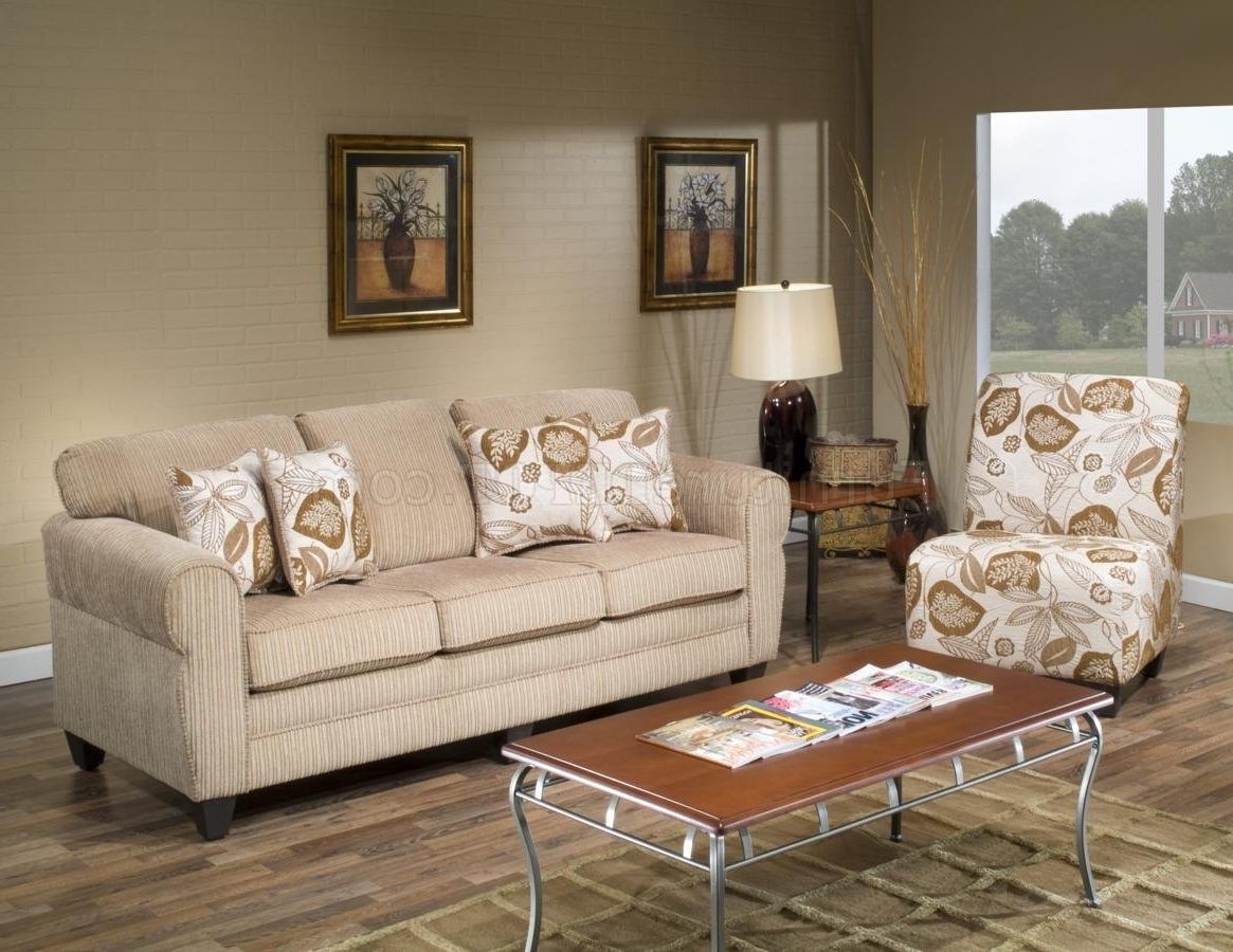 Sofa And Accent Chair Sets With Regard To Best And Newest Beige Fabric Modern Sofa And Accent Chair Set W/options (View 1 of 20)