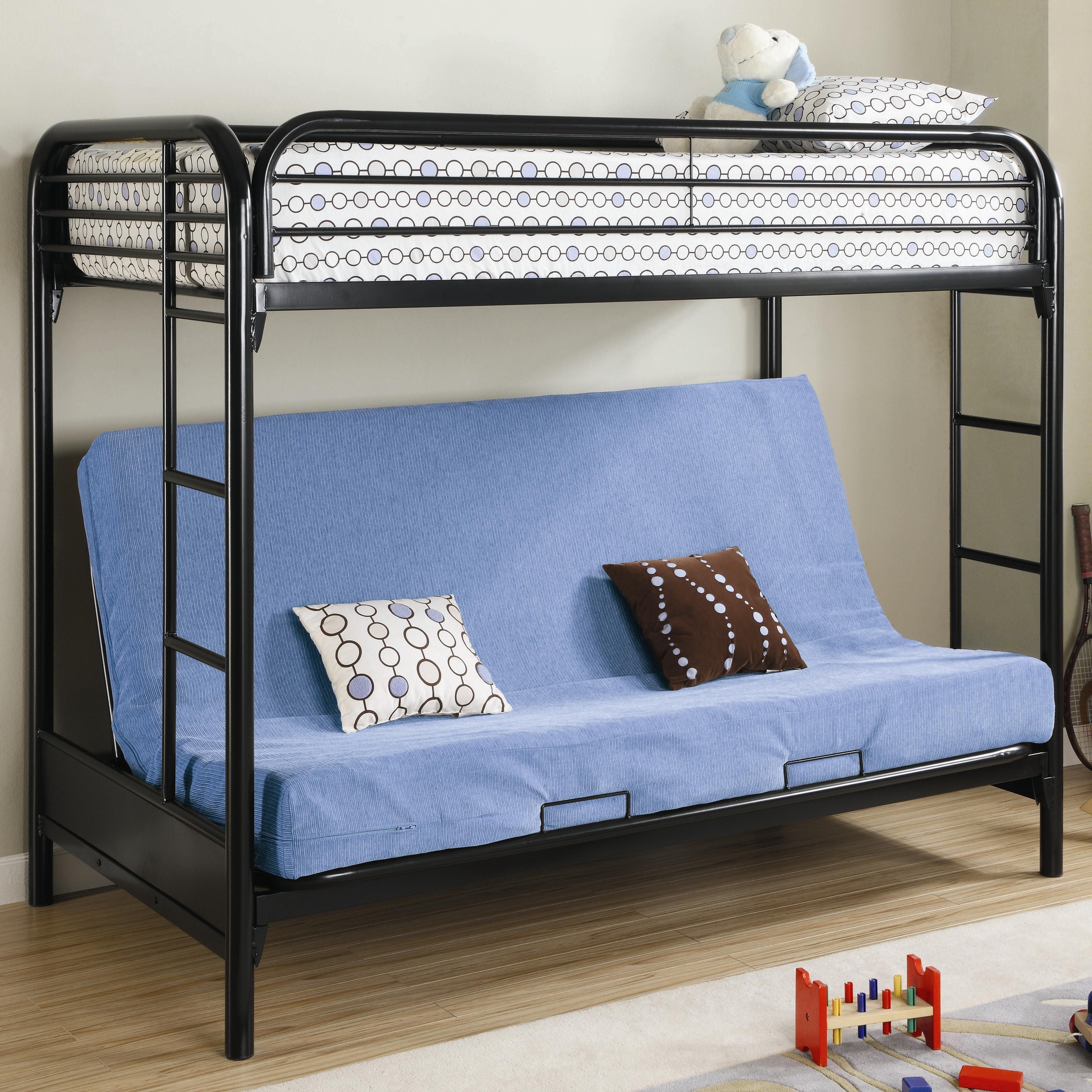 Sofa Bunk Beds Within 2018 Fordham Twin Over Full Futon Metal Bunk Bed Lowest Price – Sofa (View 18 of 20)