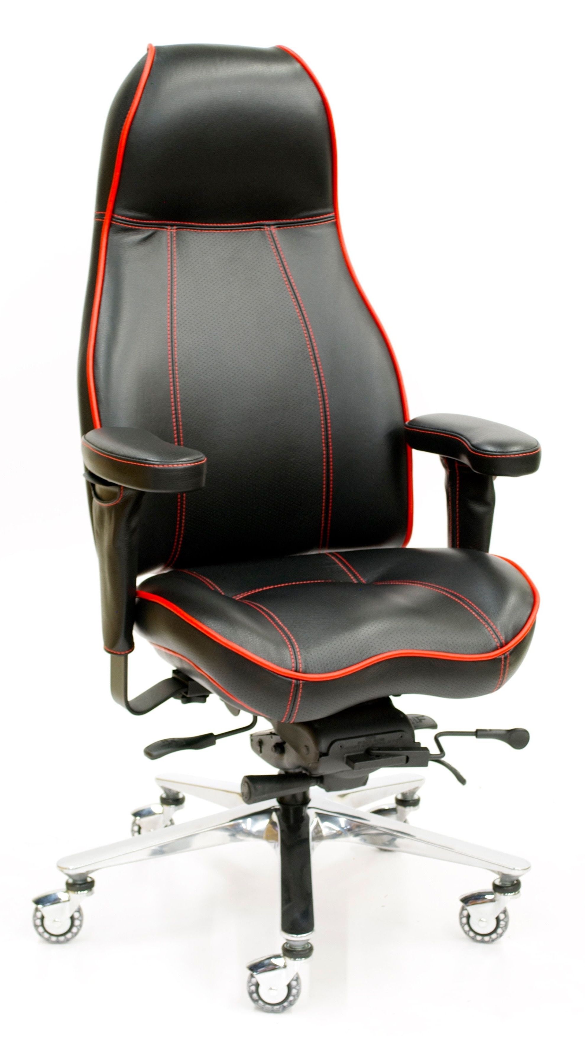 Thick Red Contrast Stitching On 2390 High Back Ultimate Executive Inside Favorite Red Leather Executive Office Chairs (View 17 of 20)