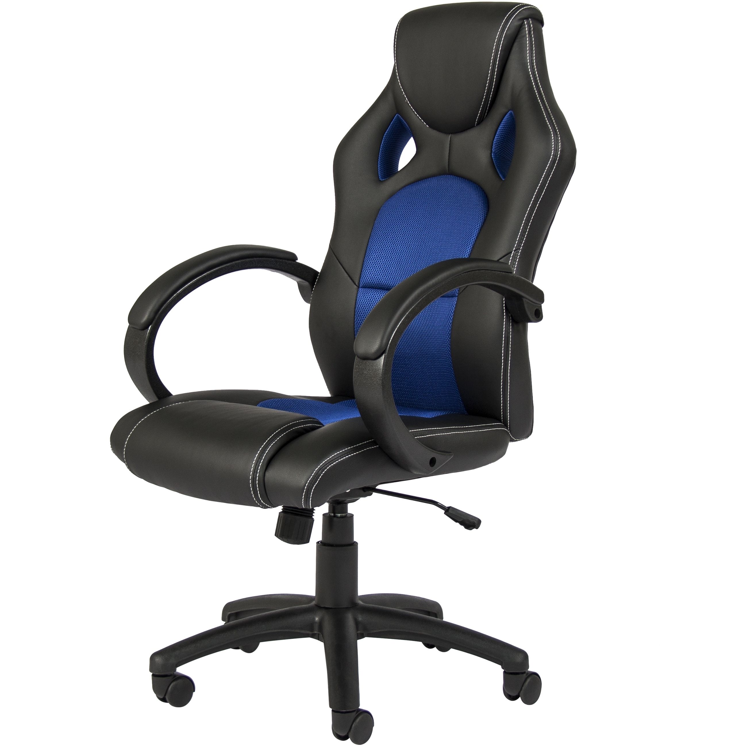 Trendy Boss Office Products Black High Back Executive Chair – Walmart In Executive Office Racing Chairs (View 3 of 20)