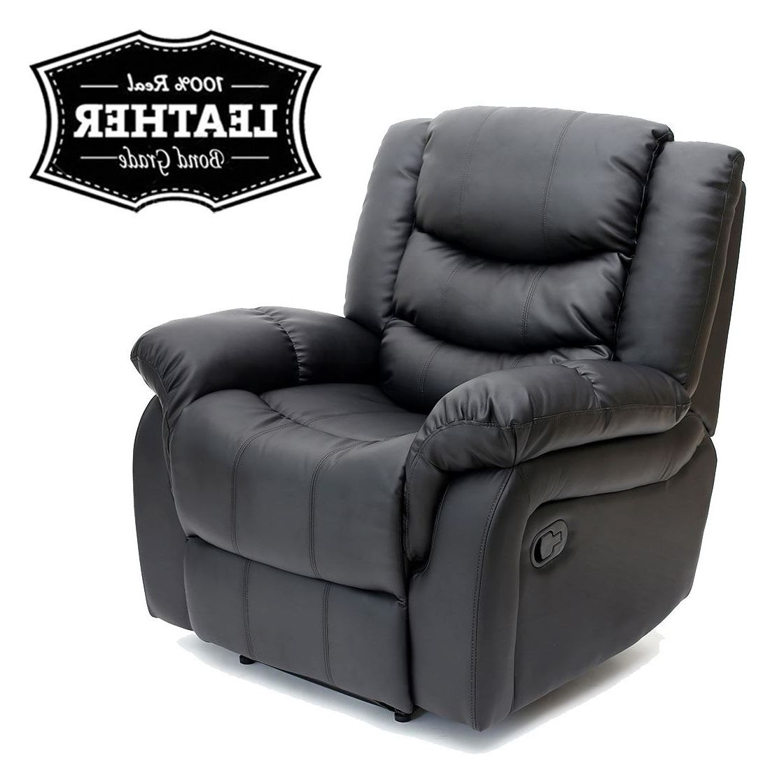 Trendy Seattle Leather Recliner Armchair Sofa Home Lounge Chair Reclining Intended For Gaming Sofa Chairs (Photo 1 of 20)