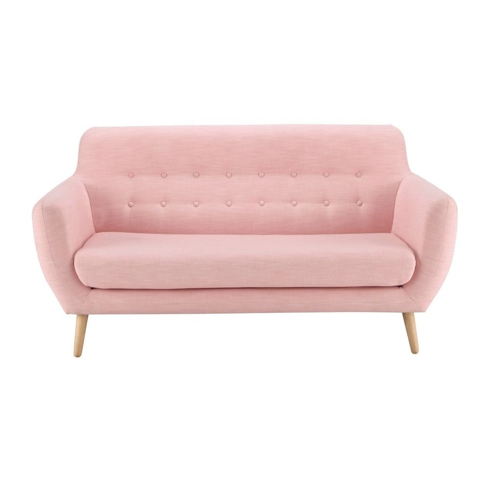 Trendy Vintage Sofas For Furniture: Phenomenal Vintage Pink Sofa Home Interior Design Ideas (View 7 of 20)