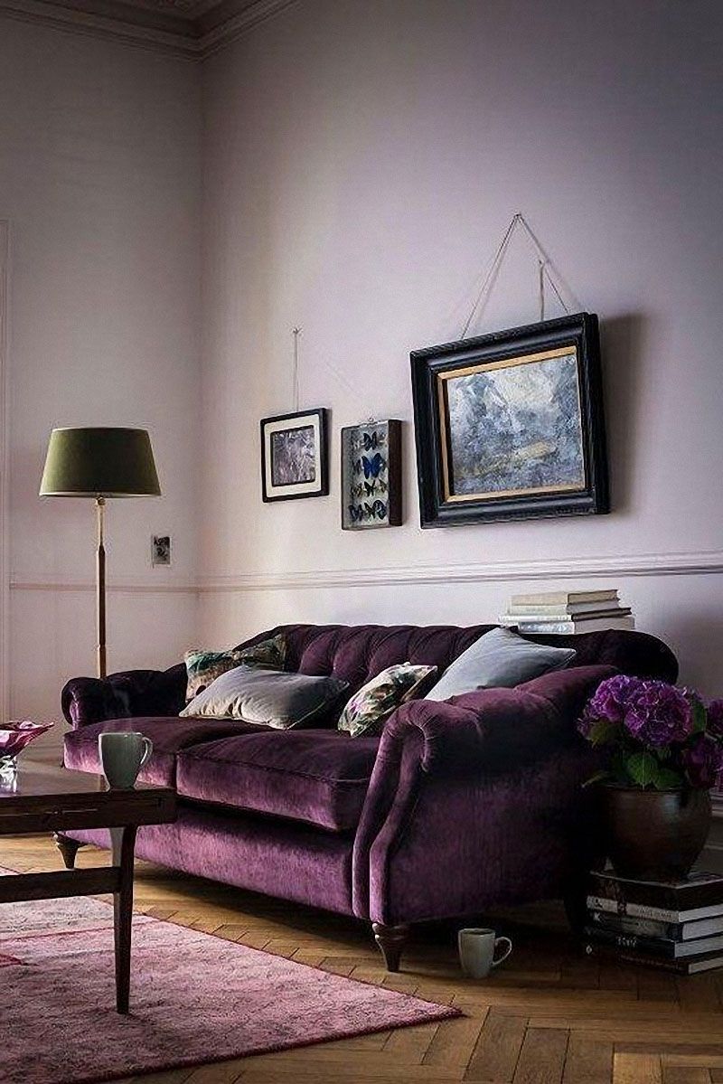 Velvet Purple Sofas Intended For Best And Newest 12 Royally Purple Velvet Sofas For The Living Room (View 6 of 20)