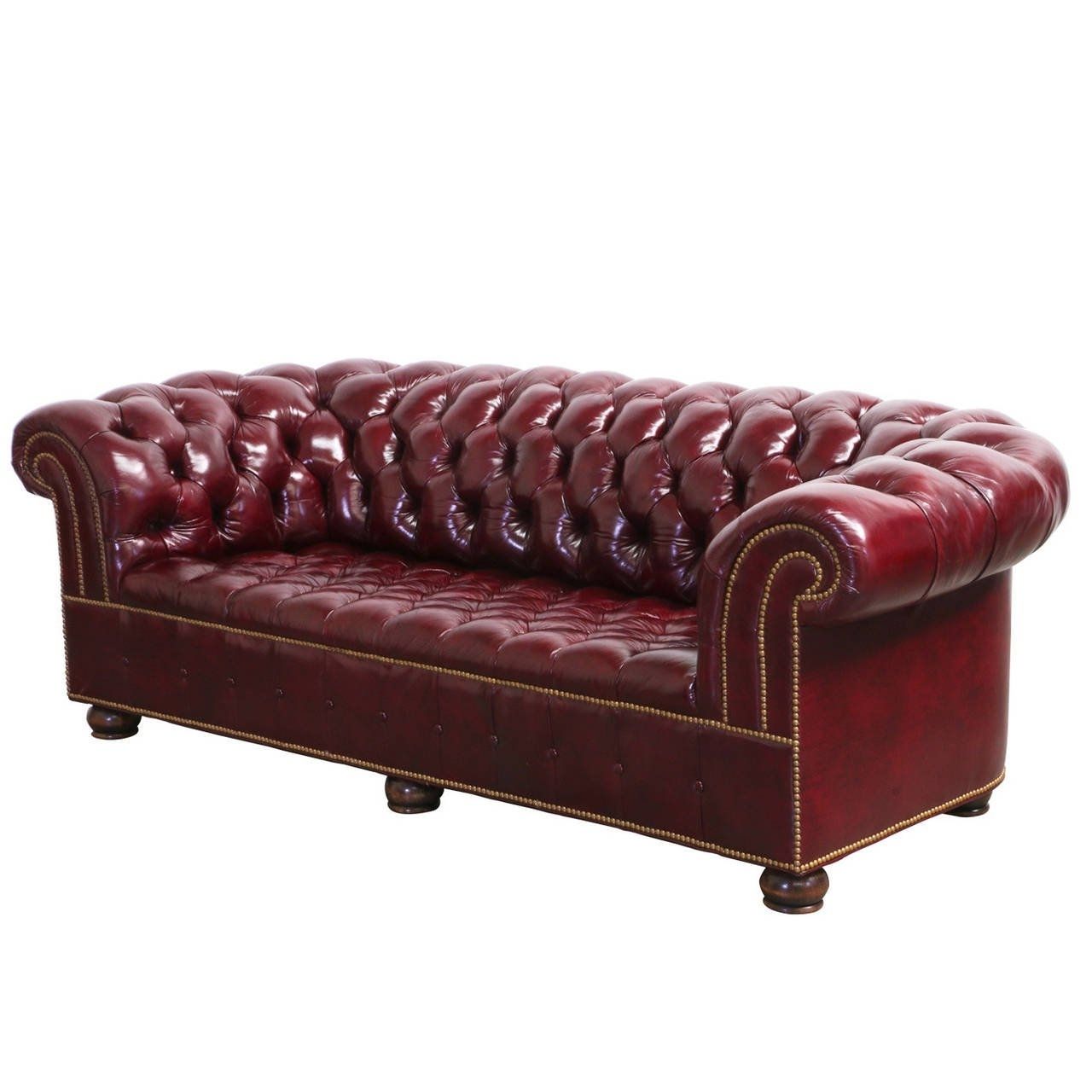 Vintage Chesterfield Sofas For Favorite Vintage Burgundy Leather Chesterfield Sofa Ideas (View 6 of 20)