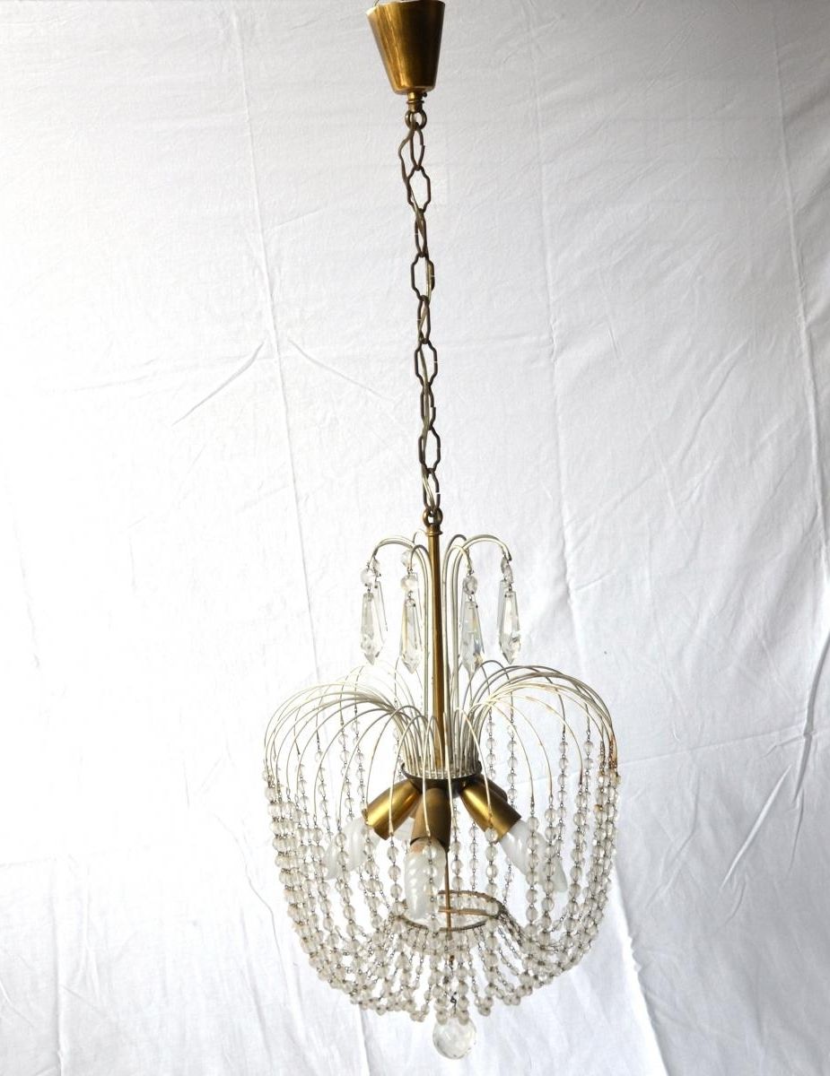 Vintage Italian Chandelier With Glass Beads For Sale At Pamono With Regard To 2018 Vintage Italian Chandelier (View 4 of 20)