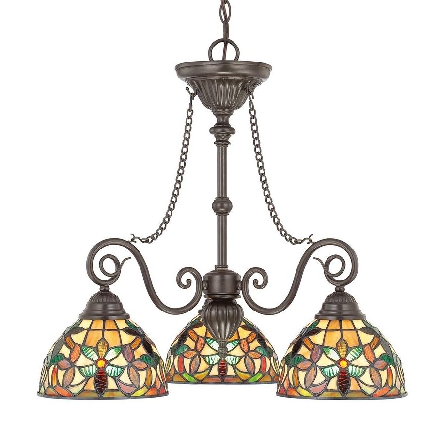 Vintage Style Chandelier Regarding Best And Newest Shop Cascadia Lighting Kami 25 In 3 Light Vintage Bronze Tiffany (View 6 of 20)