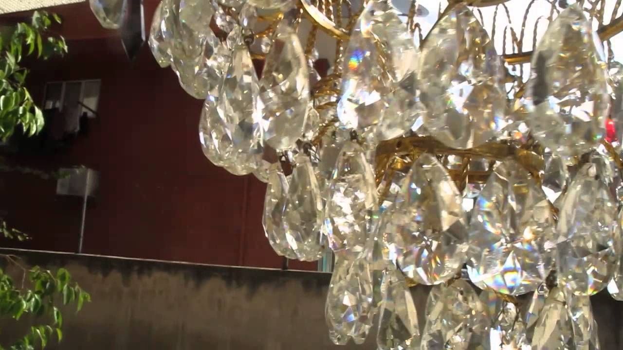 Waterfall Crystal Chandelier Within Most Recent Swarovski Crystal Waterfall Chandelier – Youtube (View 15 of 20)