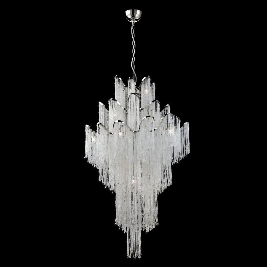 Waterfall Crystal Chandelier Within Preferred Shop Eurofase Ellena  (View 16 of 20)