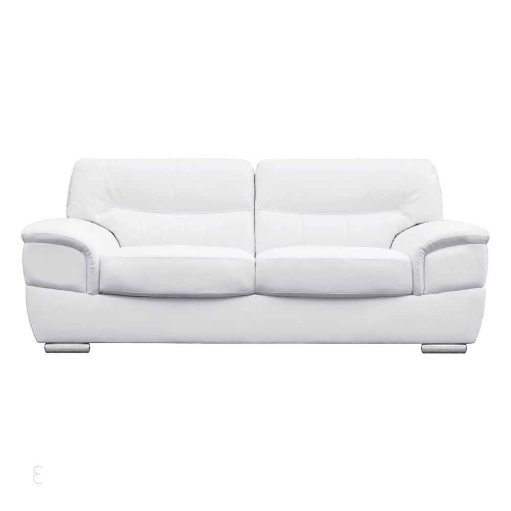 White Leather Sofas Pertaining To Most Recent Barletta Italian Inpired White Leather Sofa Collection (Photo 1 of 20)