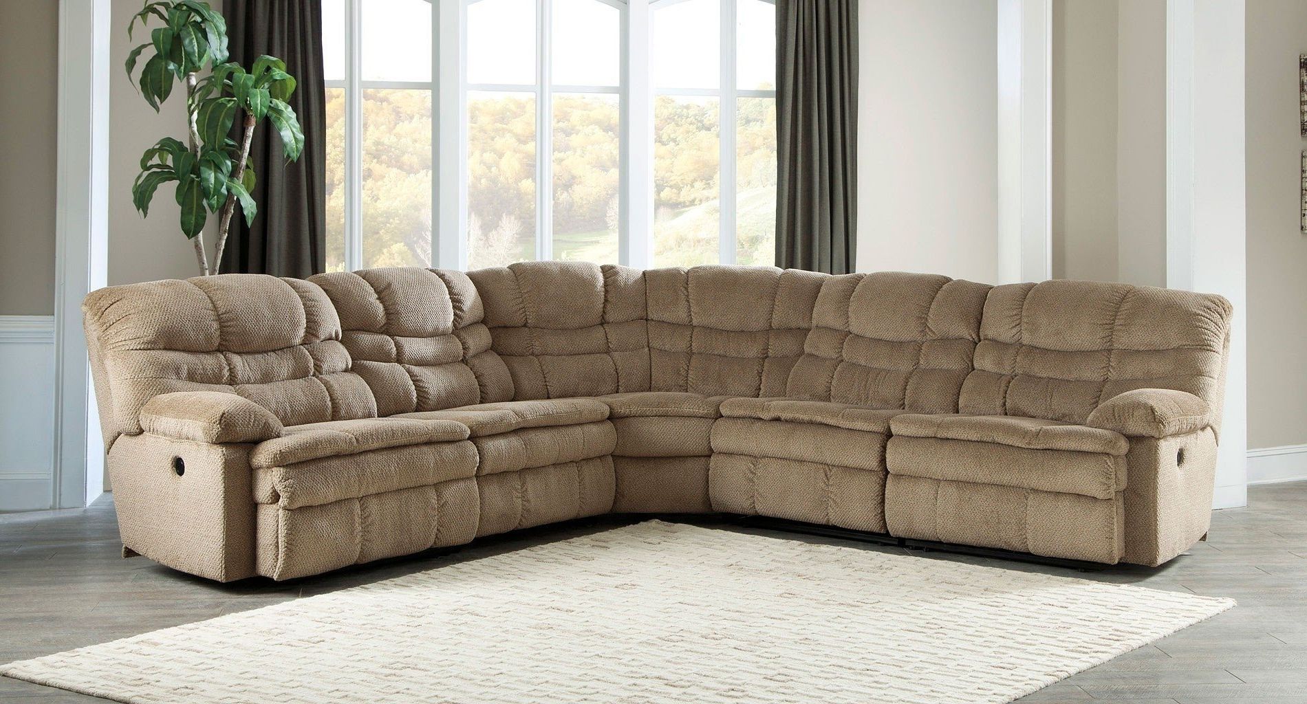 Zavion Caramel Modular Reclining Sectional – Sectionals – Living Throughout Most Popular New Orleans Sectional Sofas (View 13 of 20)