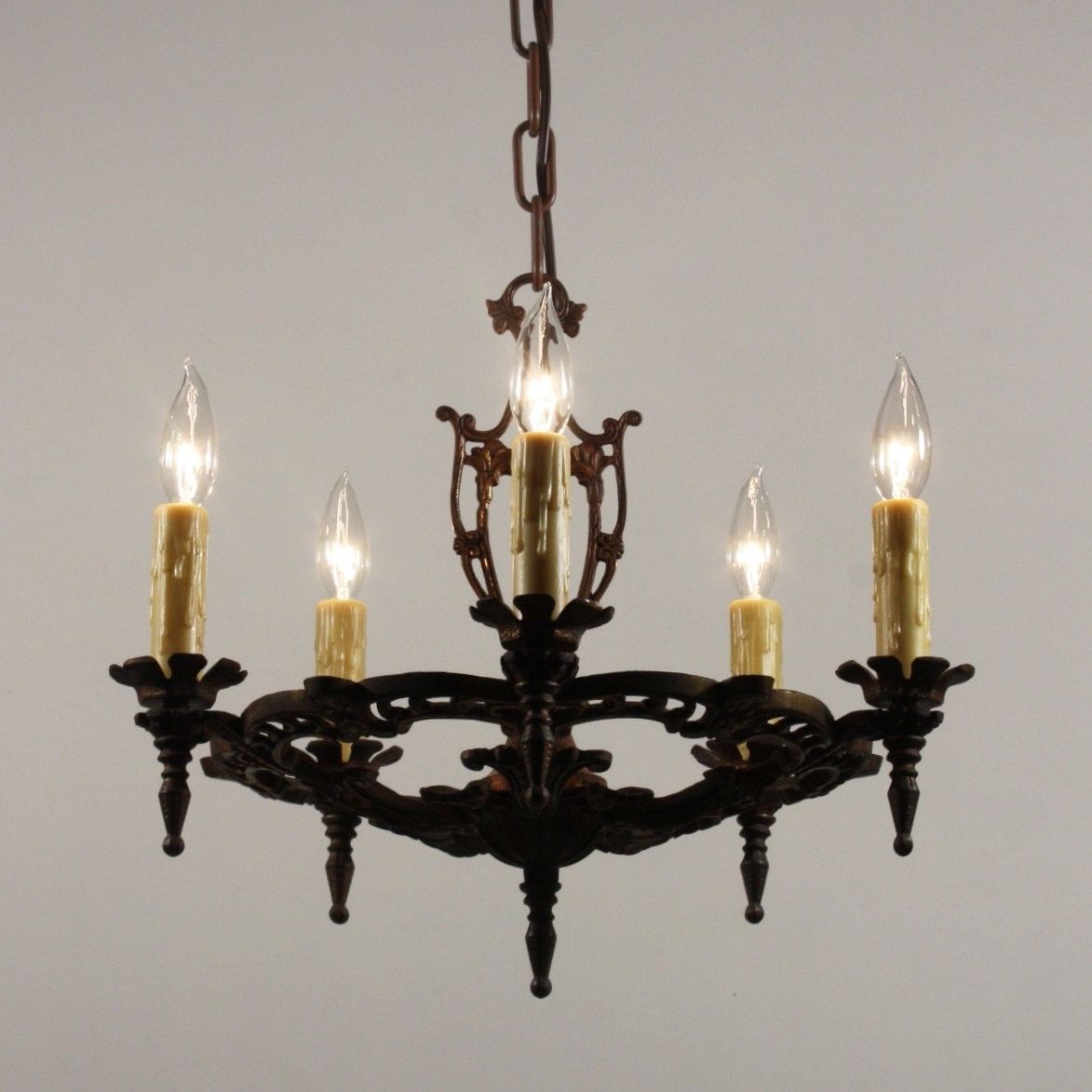Antique Chandelier In Cast Iron, Antique Lighting – Preservation Intended For Current Cast Iron Antique Chandelier (View 11 of 20)
