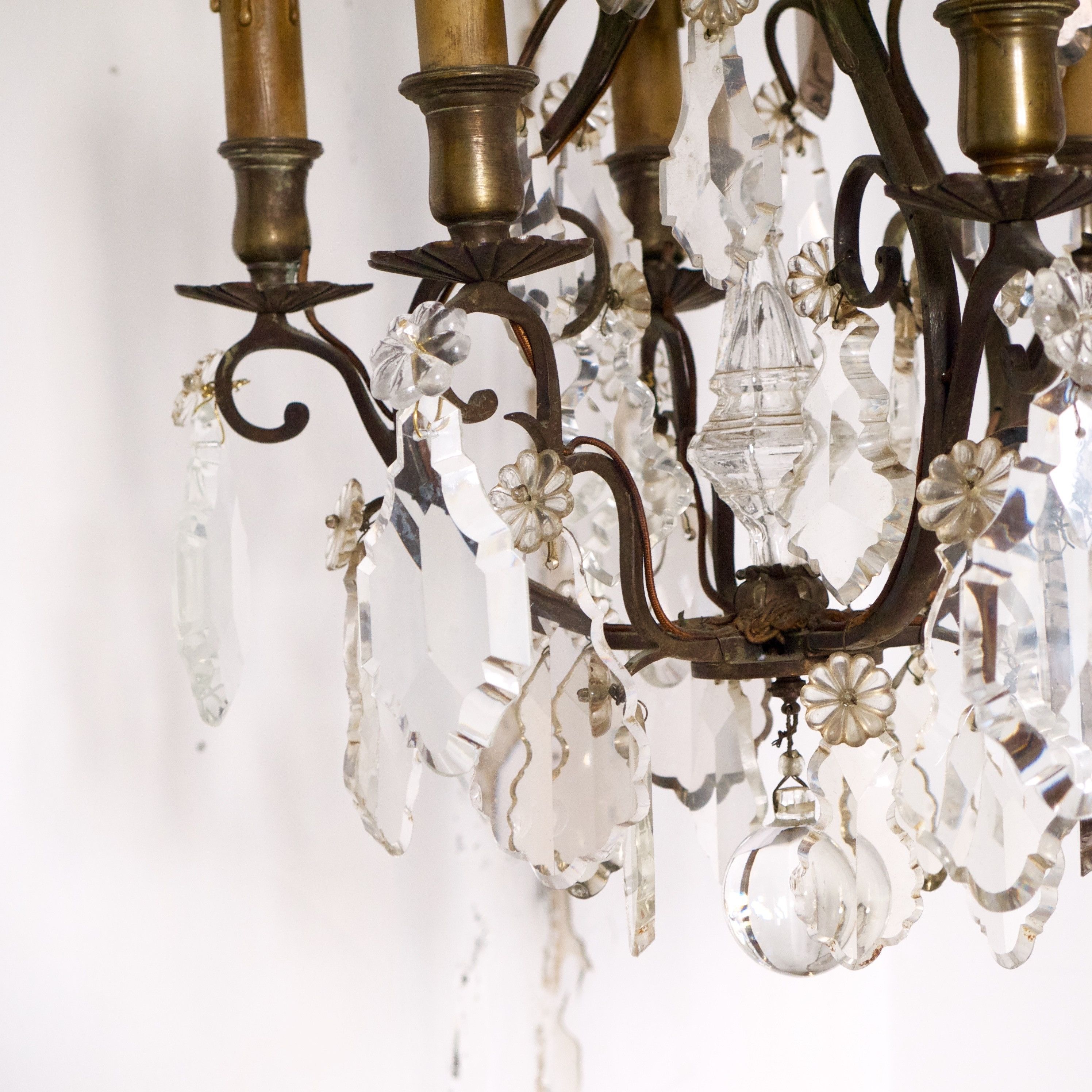 Antique French Chandeliers Throughout Most Up To Date Chandeliers : Bronze Chandelier Beautiful Antique Crystal French (View 18 of 20)