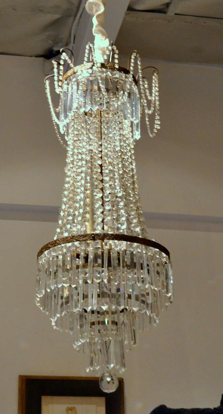 Best And Newest Antique Style Chandeliers Regarding Fine Antique French Empire Cut Crystal Chandelier For Sale At 1stdibs (View 11 of 20)