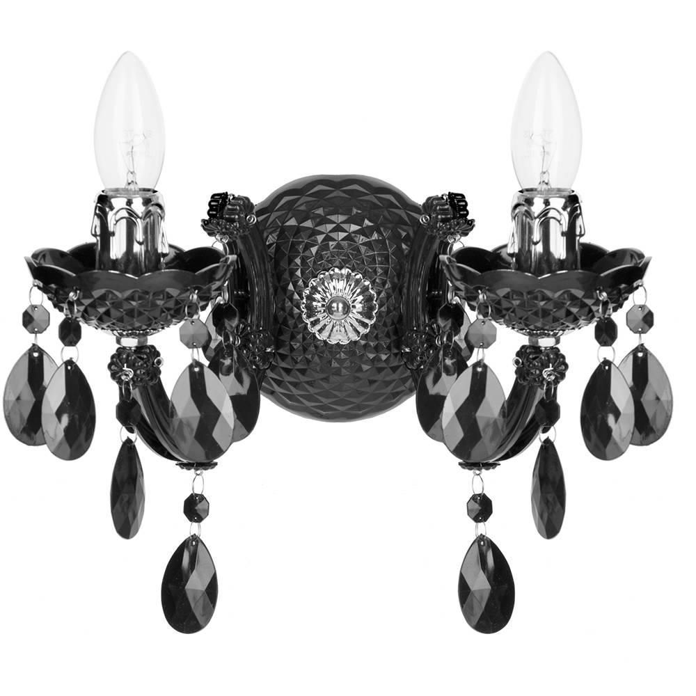 Black Chandelier Wall Lights For Recent Marie Therese 2 Light Wall Light Chandelier – Black From Litecraft (View 1 of 20)