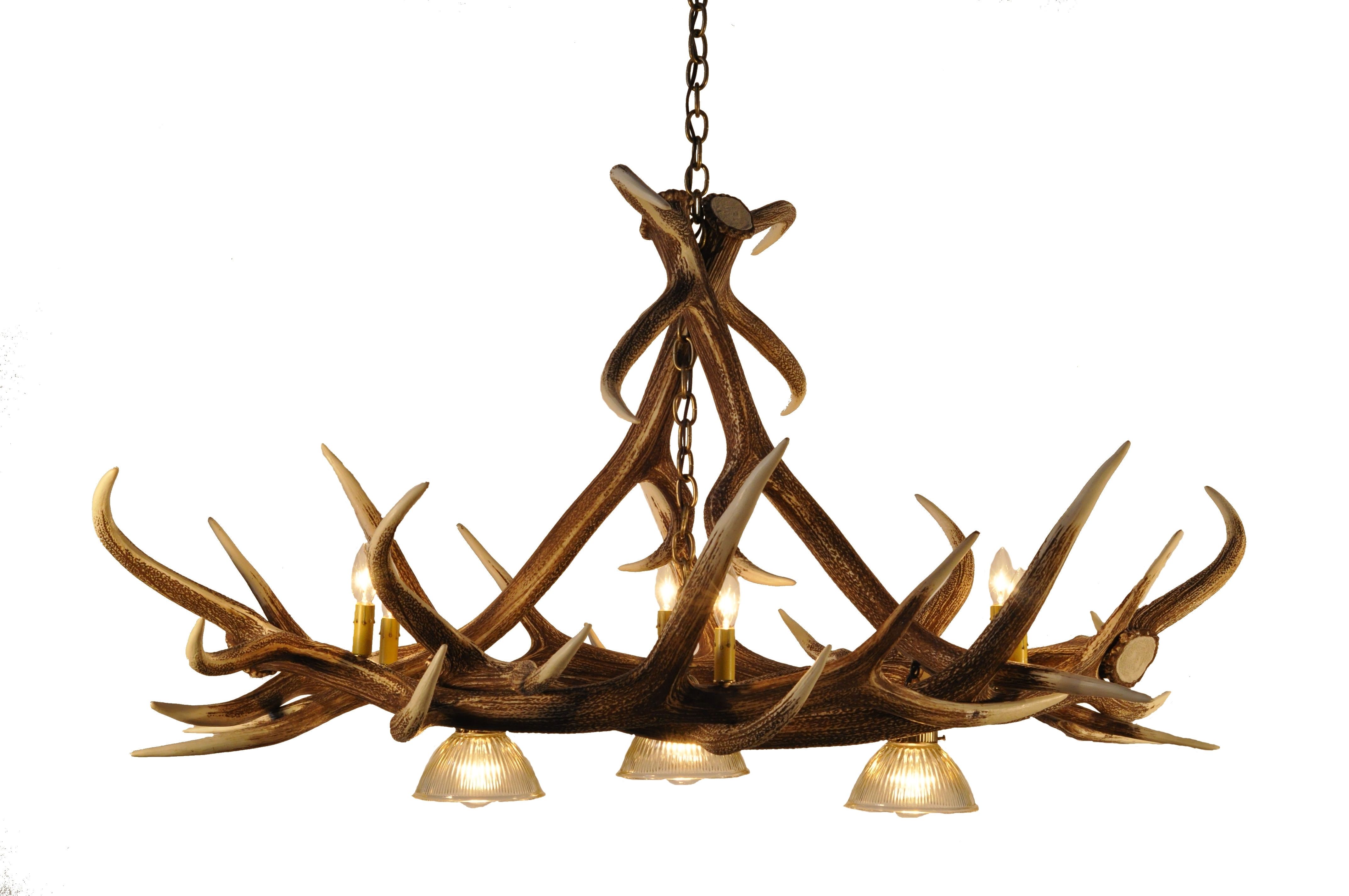 Cast Horn Designs Throughout Trendy Antler Chandeliers And Lighting (View 17 of 20)