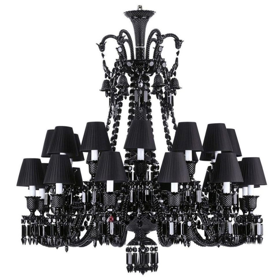 Chandeliers Design : Magnificent Baccarat Zenith Black Chandelier For Most Recently Released Black Chandelier Wall Lights (View 11 of 20)