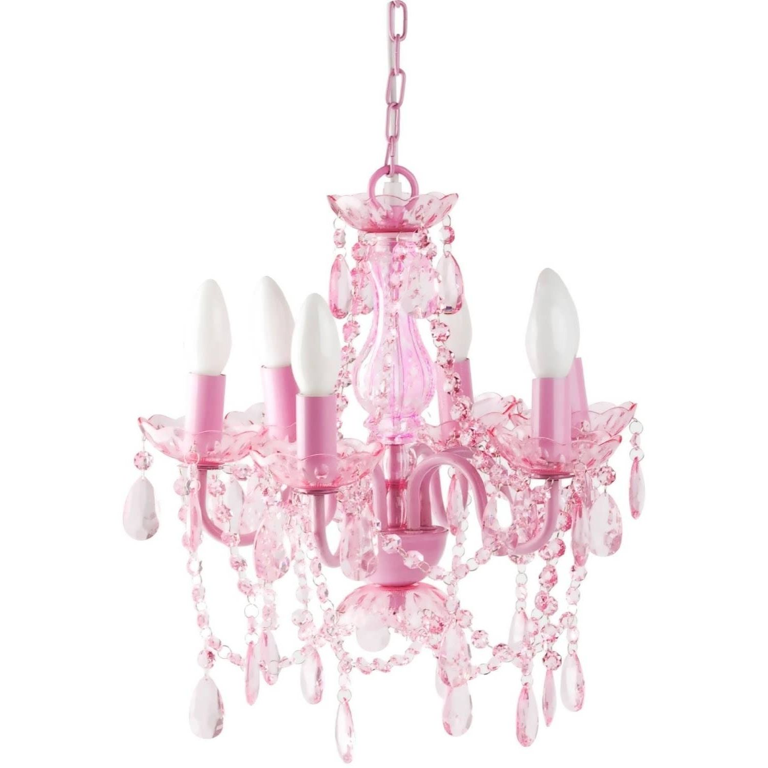 Chandeliers For Kids Intended For Well Liked Ceiling Fans : Bronze Chandelier Plug In Pink For Girls Room Ceiling (View 10 of 20)