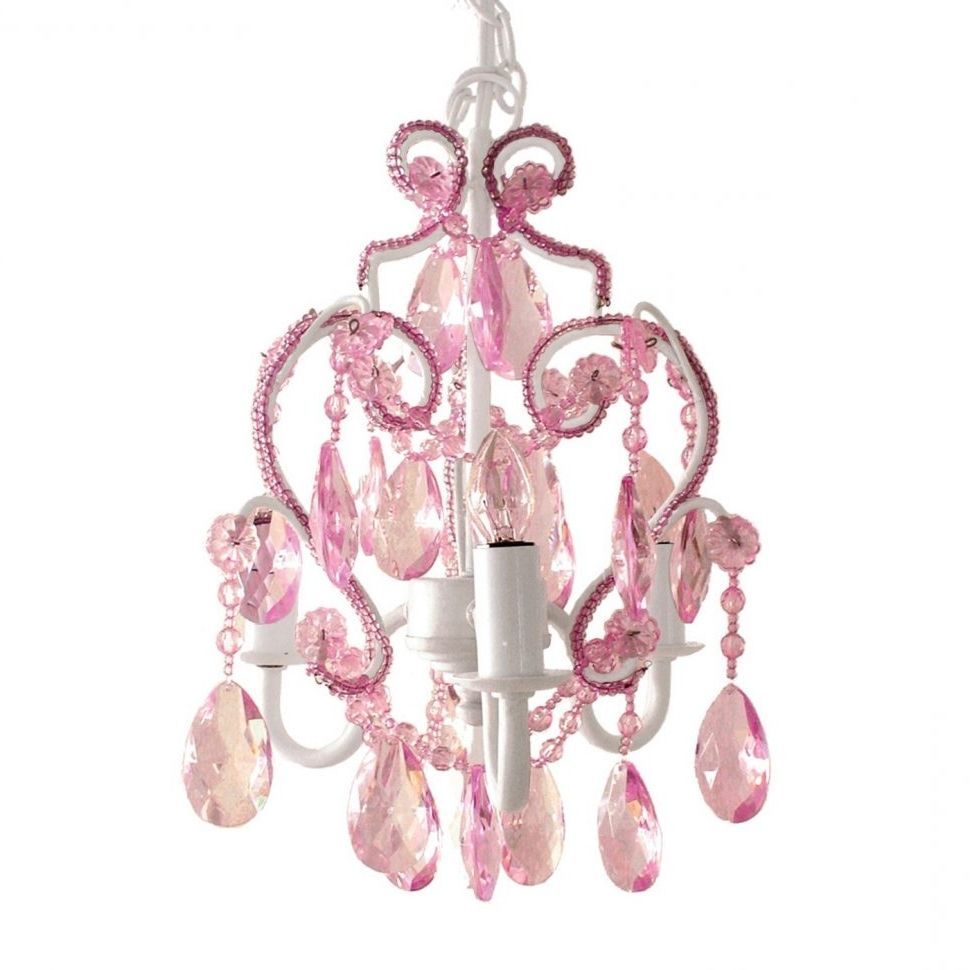 Cheap Chandeliers For Baby Girl Room For Most Up To Date Chandeliers Design : Amazing Extraordinary Pink Crystal Light (View 11 of 20)
