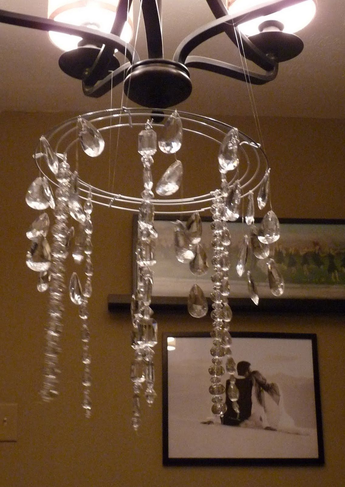 Cheap Faux Crystal Chandeliers Throughout Fashionable The Happy Homebodies: Tutorial: Diy Faux Crystal Chandelier (View 10 of 20)
