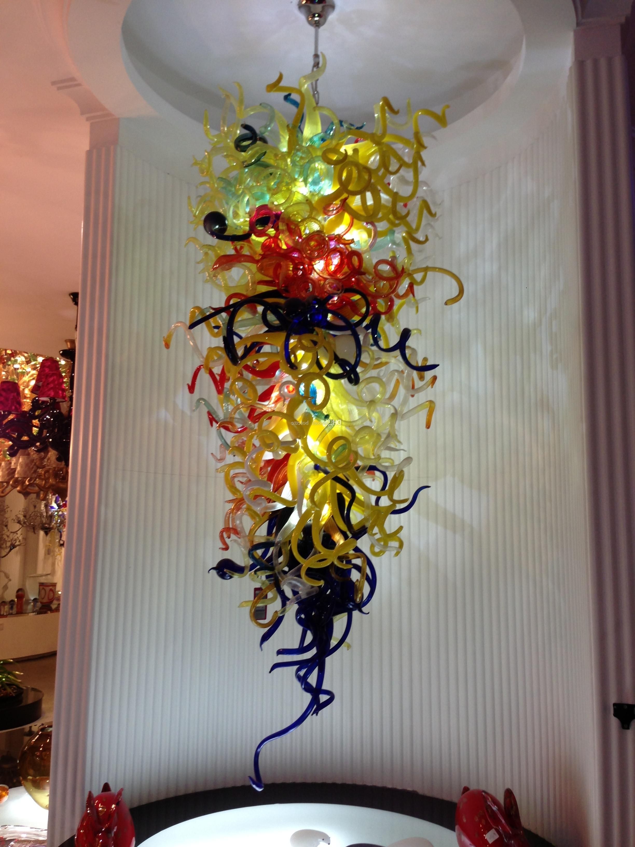 European Style Hanging Chihuly Chandeliers Western Pretty Amber In Preferred Chinese Chandelier (View 9 of 20)
