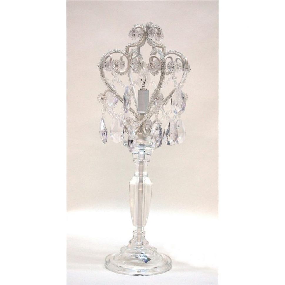 Faux Crystal Chandelier Table Lamps Intended For Popular Chandeliers Design : Marvelous Chandelier Table Lamp Black Crystal Â (View 19 of 20)
