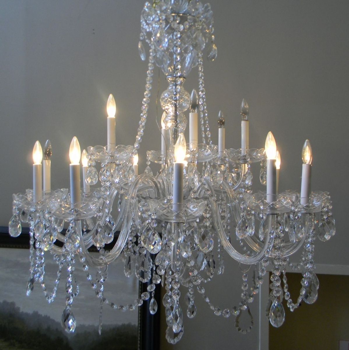 Lead Crystal Chandeliers Regarding Fashionable Lamp Antiques (Photo 1 of 20)