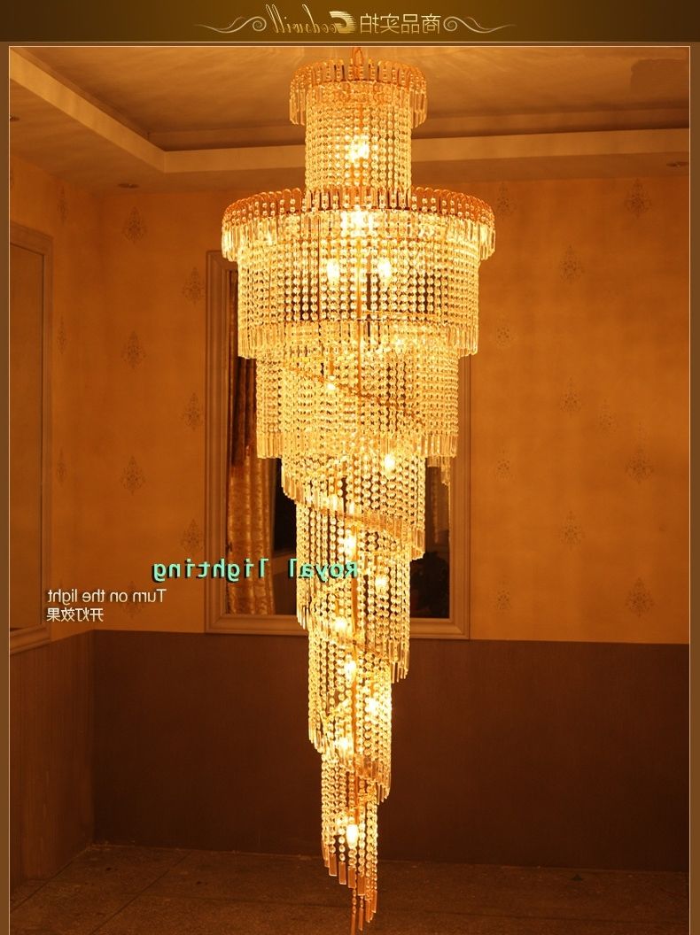 Long Chandelier For Well Known Buy Long Stairway Chandelier And Get Free Shipping On Aliexpress (View 16 of 20)