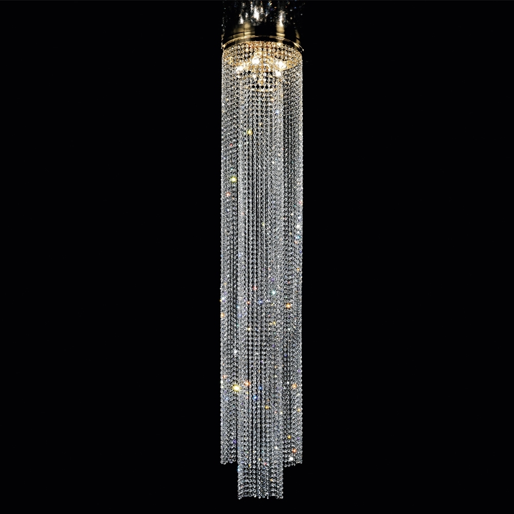 Long Chandelier Light With Latest Long Crystal Chain Chandelier Style Ceiling Light (Photo 1 of 20)