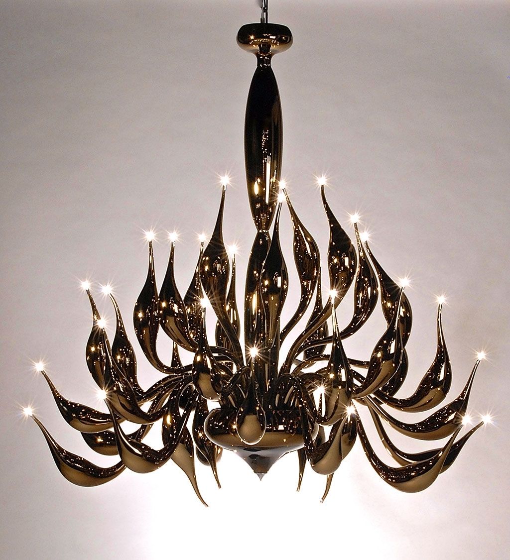 Mirrored Chandelier For Latest Mirrored Tobacco Chandelier Lu 17 For A Modern Interior Lighting Design (View 19 of 20)