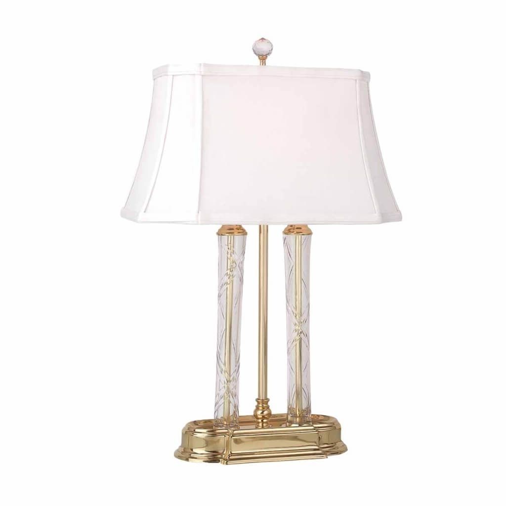 Most Popular Lighting: Magnificent Crystal Chandelier Table Lamp With Chromed With Regard To Faux Crystal Chandelier Table Lamps (View 8 of 20)