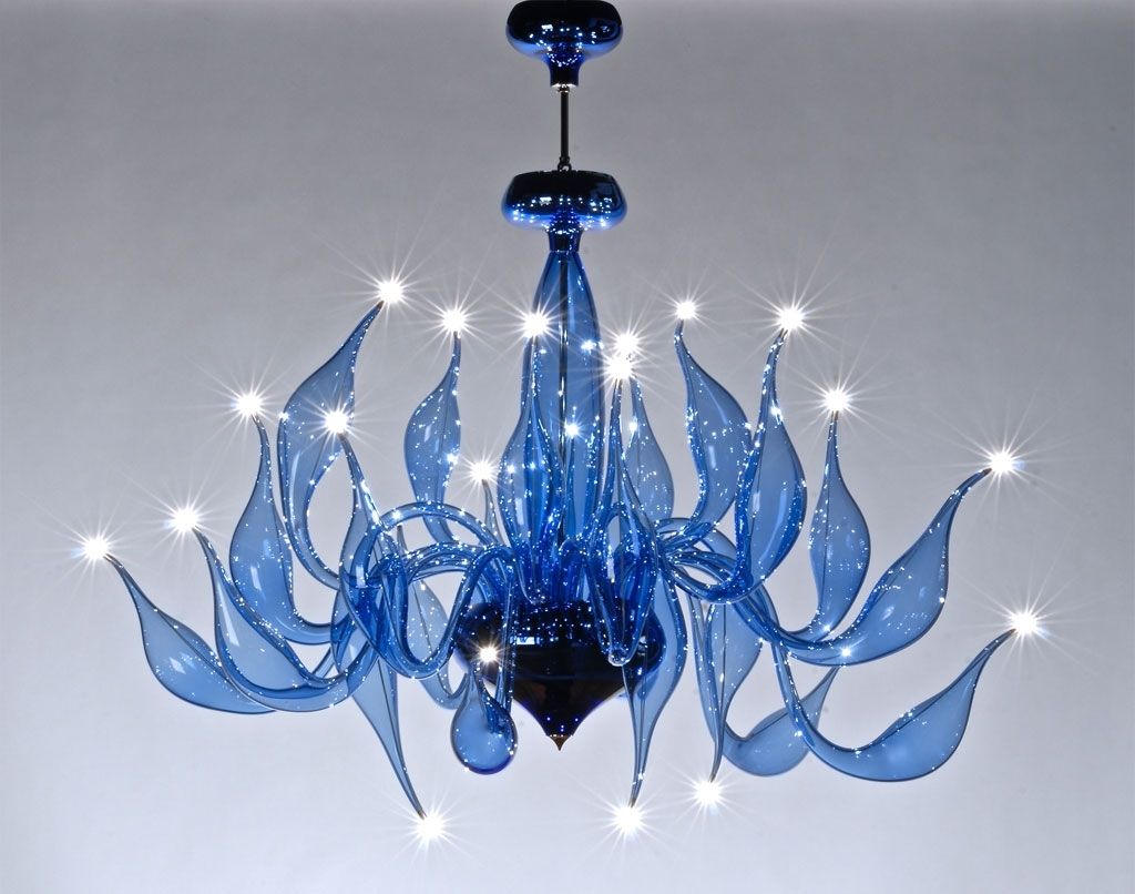 Murano Chandelier Intended For Latest Light Blue Chandelier Lu 7 For A Modern Interior Lighting Design (View 10 of 20)
