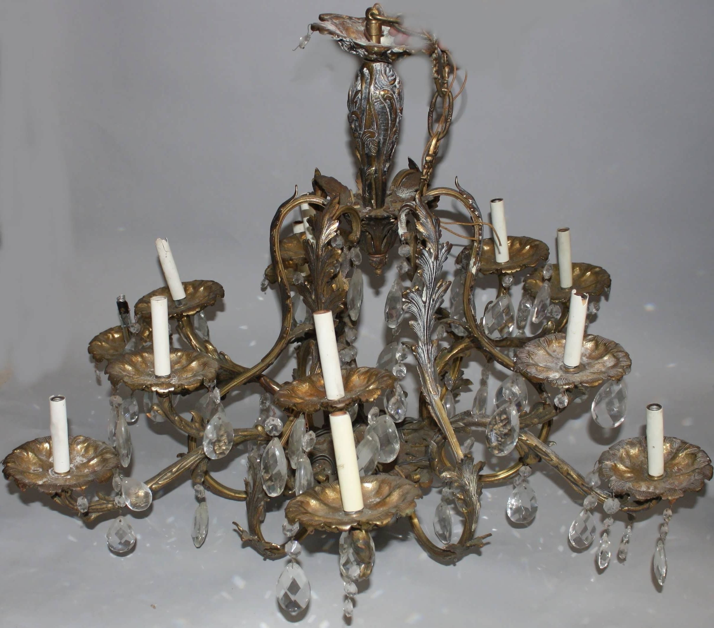 Old Brass Chandeliers Pertaining To Famous Chandeliers Design : Fabulous Vintage Brass Chandelier Plug In (View 5 of 20)