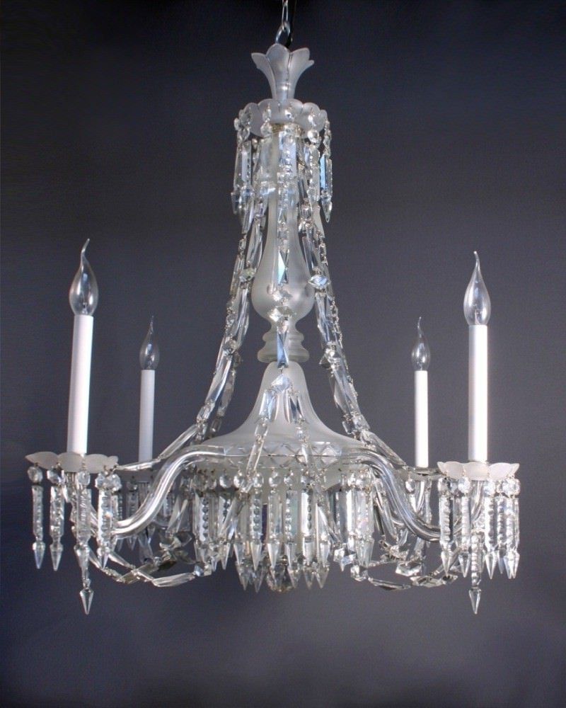 Osler Antique 4 Branch Crystal Chandelier, Antique Lighting Regarding Recent Branch Crystal Chandelier (View 17 of 20)