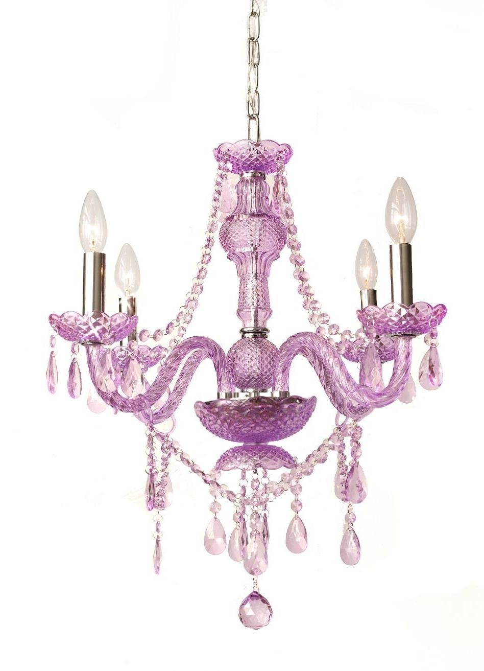 P7 1141/4 Murano Venetian Style *purple* Crystal Chandelier In Best And Newest Purple Crystal Chandelier Lighting (View 11 of 20)