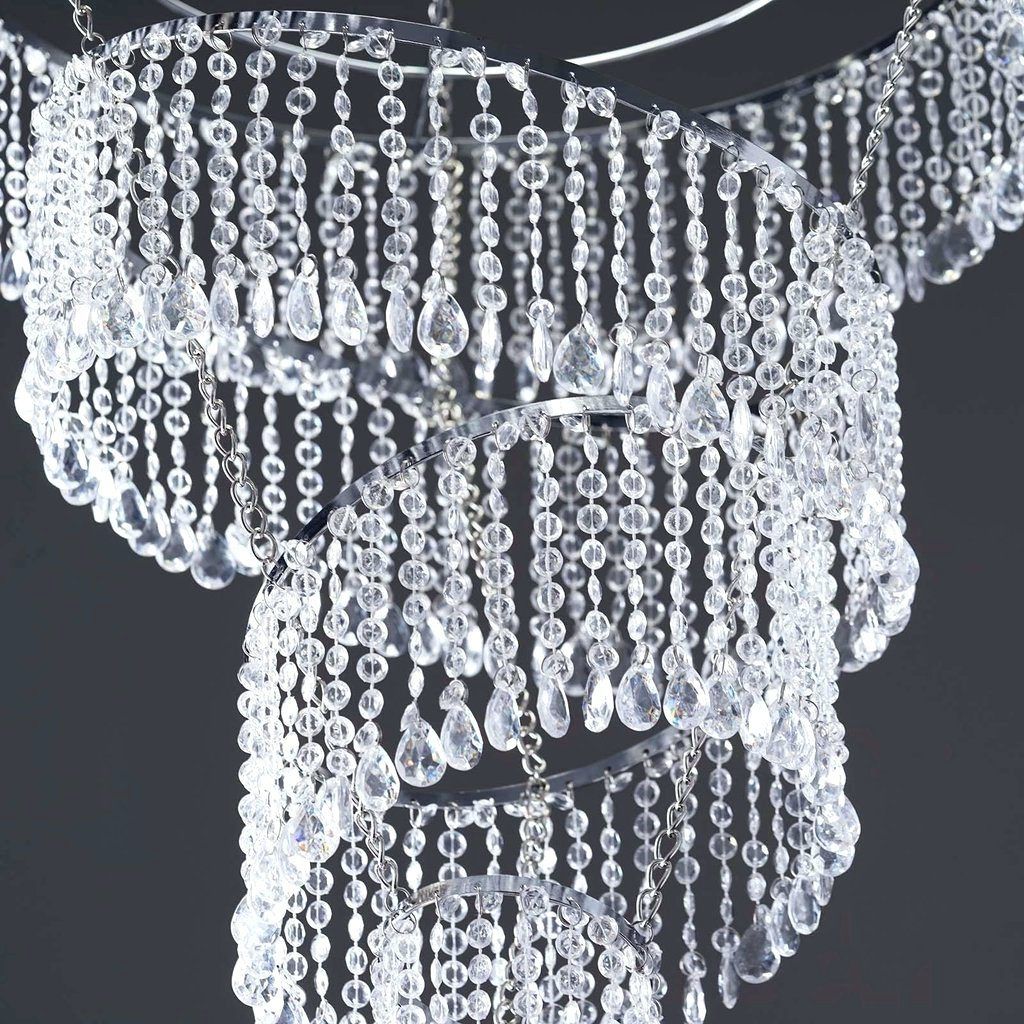 Preferred Long Hanging Chandeliers With Chandeliers ~ Long A 4 Tier Mordern Crystal Pendant Lighting Diamond (View 7 of 20)