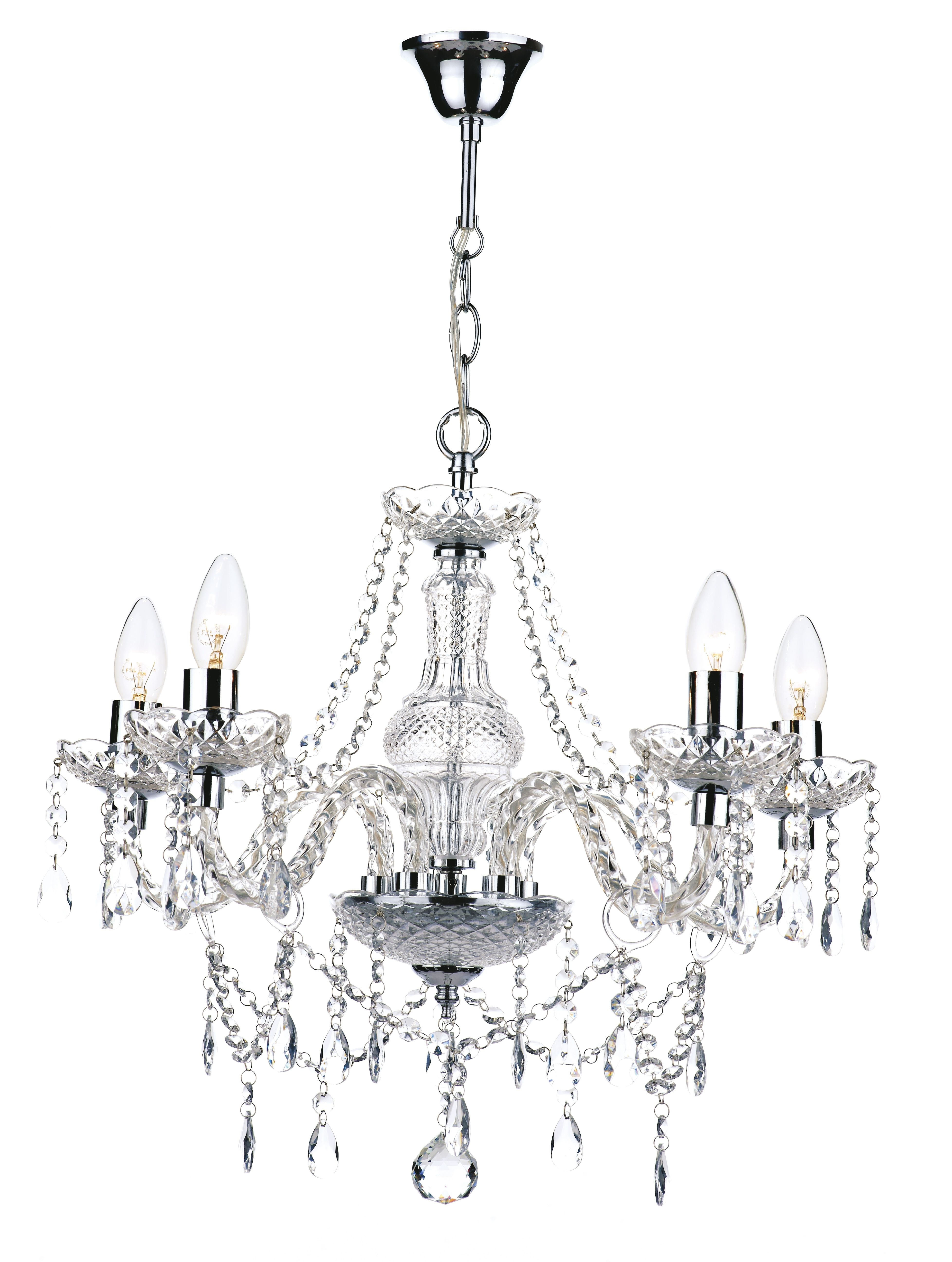 Featured Photo of 20 Best Chrome and Glass Chandeliers