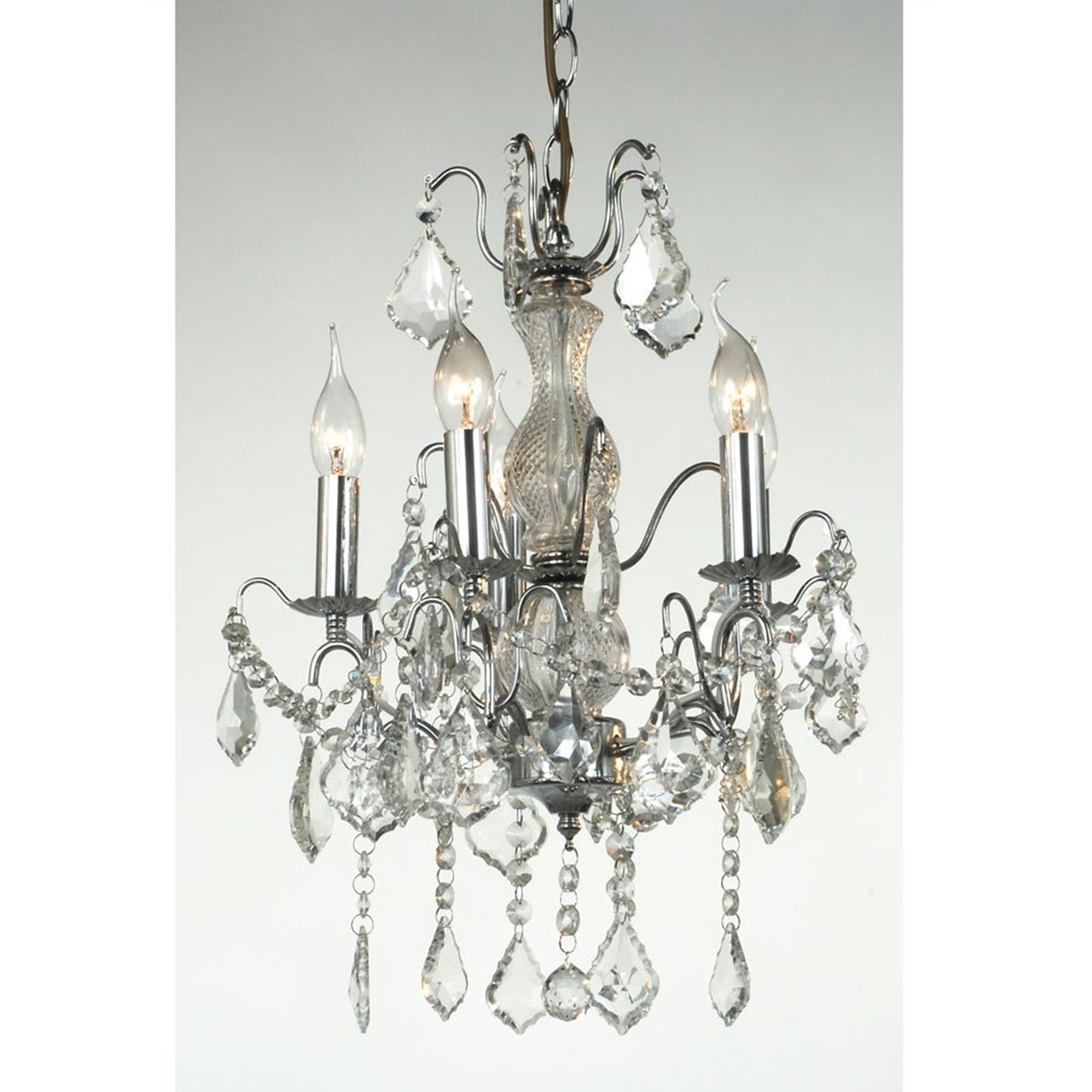 Trendy 5 Arm Chrome Antique French Style Chandelier (Photo 1 of 20)